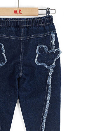 Nk Kız Bebek Jazz Denim Pantolon 1-4 Yaş Mavi
