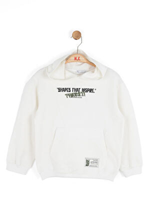 Nk Erkek Çocuk Power Sweatshirt 4-8 Yaş Ekru