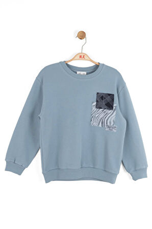Nk Erkek Çocuk Depthsof Sweatshirt 8-14 Yaş Mavi