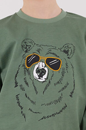 Rolypoly Erkek Çocuk Pijama Takım 9-15 Yaş Yeşil