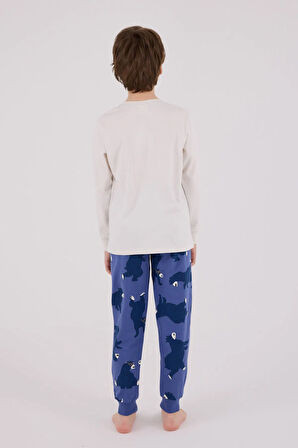 Rolypoly Erkek Çocuk Pijama Takım 2-8 Yaş Krem