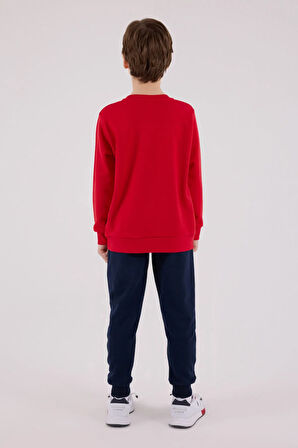 US Polo Assn Erkek Çocuk EşofmanTakım 4-8 Yaş Kırmızı