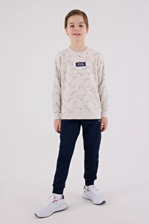 US Polo Assn Erkek Çocuk EşofmanTakım 4-8 Yaş TAŞ