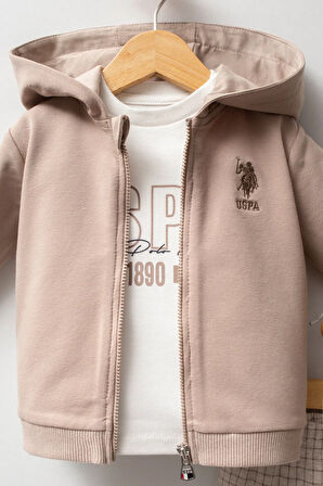U.S. Polo Assn Erkek Bebek Takım 6-36 Ay Bej
