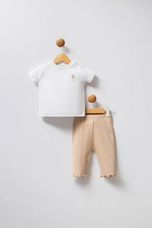 U.S. Polo Assn Kız Bebek Takım 6-36 Ay Beyaz