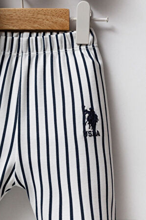 U.S. Polo Assn Erkek Bebek Pijama Takım 6-36 Ay Beyaz