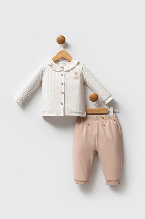 U.S. Polo Assn Kız Bebek Takım 6-36 Ay Bej