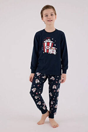 Rolypoly Erkek Çocuk Pijama Takım 2-8 Yaş Lacivert