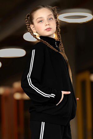 Dmb Kız Çocuk Eşofman Takım 11-15 Yaş Siyah