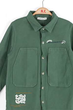 Nk Erkek Çocuk Graffiti Gömlek 4-8 Yaş Yeşil