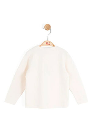 Nk Kız Bebek Taş Fiyonklu Badi 1-4 Yaş Krem