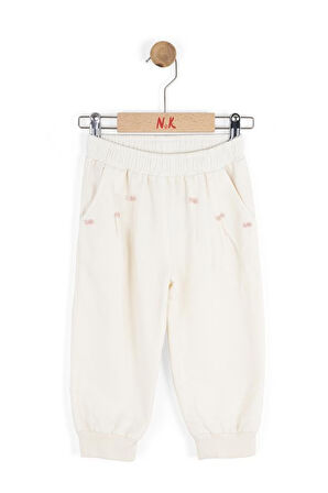 Nk Kız Bebek Little Pantolon 1-4 Yaş Krem
