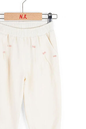 Nk Kız Bebek Little Pantolon 1-4 Yaş Krem