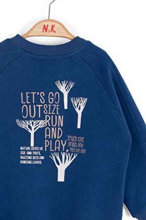 Nk Erkek Bebek Plant Sweatshirt 1-4 Yaş Mavi