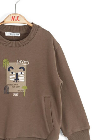 Nk Erkek Bebek Wild Sweatshirt 1-4 Yaş Haki