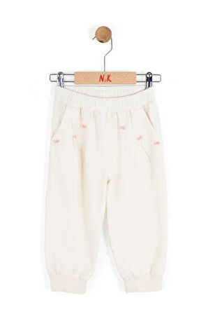 Nk Kız Bebek Little Pantolon 1-4 Yaş Krem