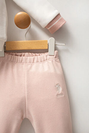 U.S Polo Kız Bebek takım 6-36 Ay Ekru