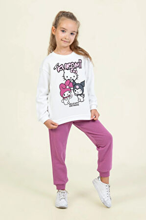 Dmb Kız Çocuk Kuromi Eşofman Takım 3-8 Yaş Fuşya