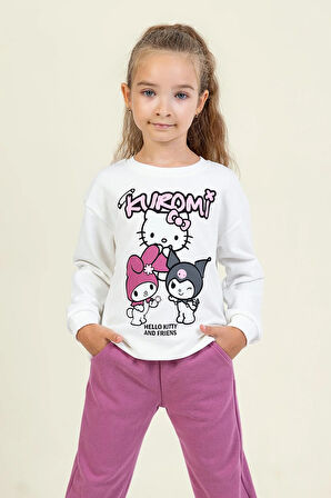 Dmb Kız Çocuk Kuromi Eşofman Takım 3-8 Yaş Fuşya