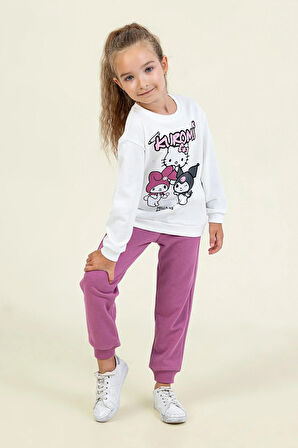 Dmb Kız Çocuk Kuromi Eşofman Takım 3-8 Yaş Fuşya