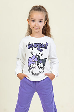 Dmb Kız Çocuk Kuromi Eşofman Takım 3-8 Yaş Lila