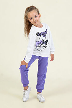 Dmb Kız Çocuk Kuromi Eşofman Takım 3-8 Yaş Lila