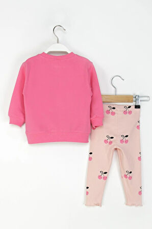 Dmb Kız Bebek Taytlı Takım 1-4 Yaş Fuşya
