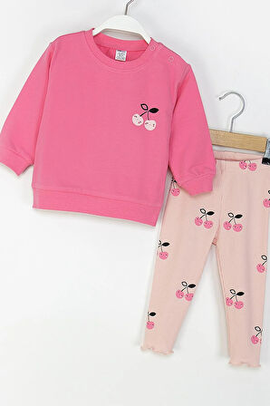 Dmb Kız Bebek Taytlı Takım 1-4 Yaş Fuşya