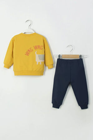 Dmb Erkek Bebek EşofmanTakım 1-4 Yaş Sarı