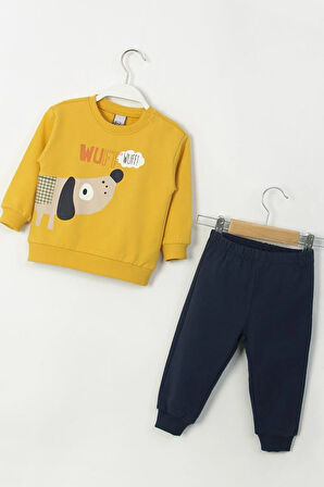 Dmb Erkek Bebek EşofmanTakım 1-4 Yaş Sarı