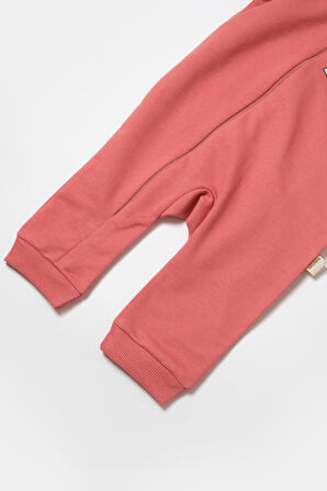 BabyCosy Kız Bebek Ayaksız Fermuarlı Tulum  3-24 Ay G.Kurusu