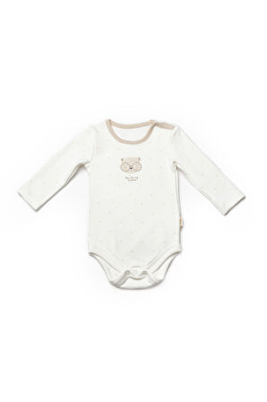 BabyCosy Bebek Çıtçıtlı 2'Li Uzun Kollu Badi 3-24 Ay Ekru