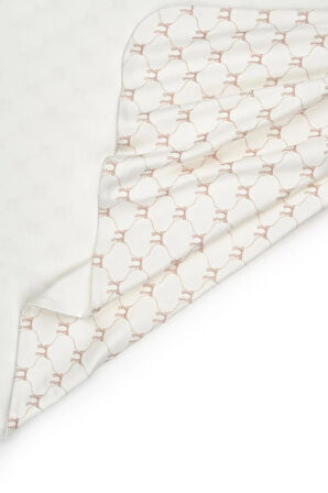 BabyCosy Bebek Fiyonk Detaylı Penye Battaniye Bej