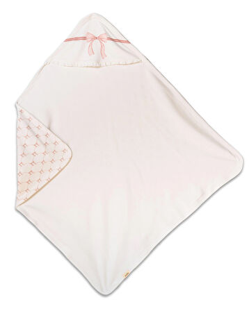 BabyCosy Bebek Fiyonk Detaylı Penye Battaniye Bej