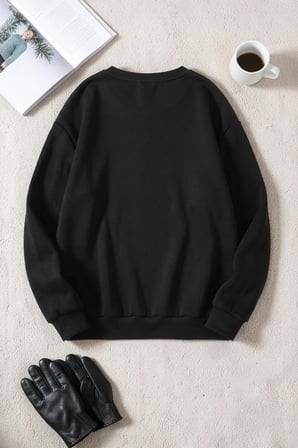Unisexr Rome Itlia Baskılı Bisiklet Yaka Sweatshirt