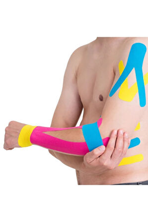 Medikaltec  Kinesio Sport Tape – Sporcu Ağrı Bandı 5m x 5cm Kırmızı 4 Adet