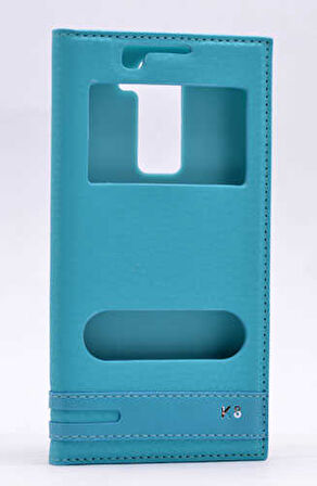 LG K8 Kılıf Elite Pencereli Kapaklı Suni Deri Kılıf