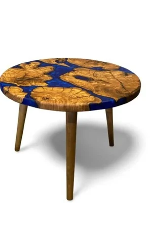 Tekli Yan Sehpa | 60cm | Mavi