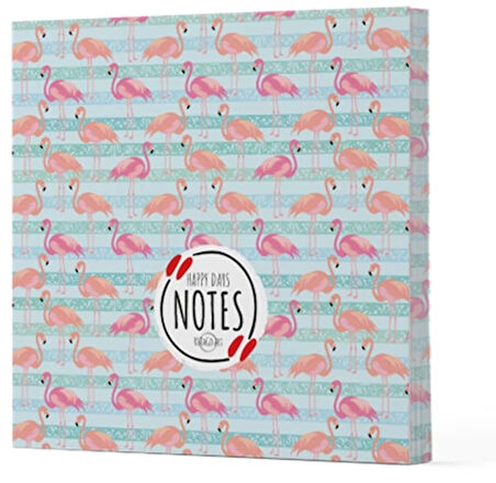 Flamingo 1 - Çizgisiz Yan Boyamalı Defter