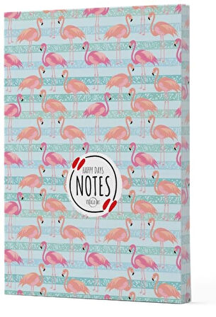 Flamingo 1 - Yan Baskılı Çizgili Defter