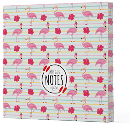 Flamingo 2 - Çizgisiz Yan Boyamalı Defter
