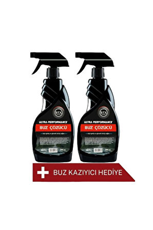 Ultra Performance Red Buz Çözücü Sprey 2 Adet 500 ml Buz Kazıyıcı Hediye