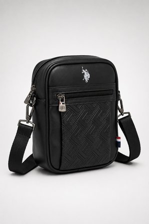 U.S. Polo Assn. Siyah Erkek Deri Çapraz Postacı Çanta 26077