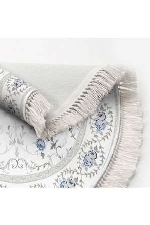 Dekoreko Inci Halı Dijital Saçaklı Oval 1908 Desen 1