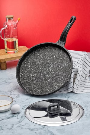 Taç Döküm Granit Kapaklı Balık Tavası Hamsi Tava 34 Cm 