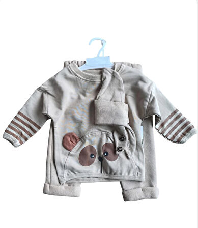 Bebendy Laura Baby Erkek Bebek/çocuk Alt Üst Şapkalı Takım 