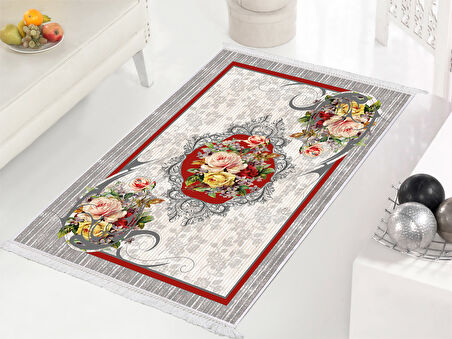 Dekoreko İnci Halı Dijital Saçaklı 9169 Desen 2