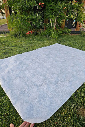 Hasır Lüx Pvc Kaplamalı Silinebilir Yaprak Desen Masa Örtüsü Su Geçirmez Lüks Muşamba Sofra Bezi