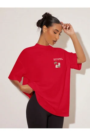 Believe In Yourself Baskılı Tasarım Tshirt