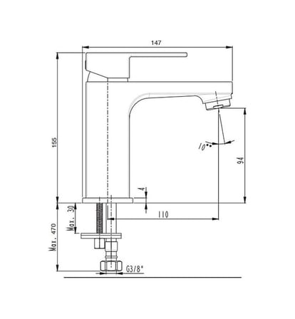 Ar Melia 102188132 Lavabo Bataryası Krom
